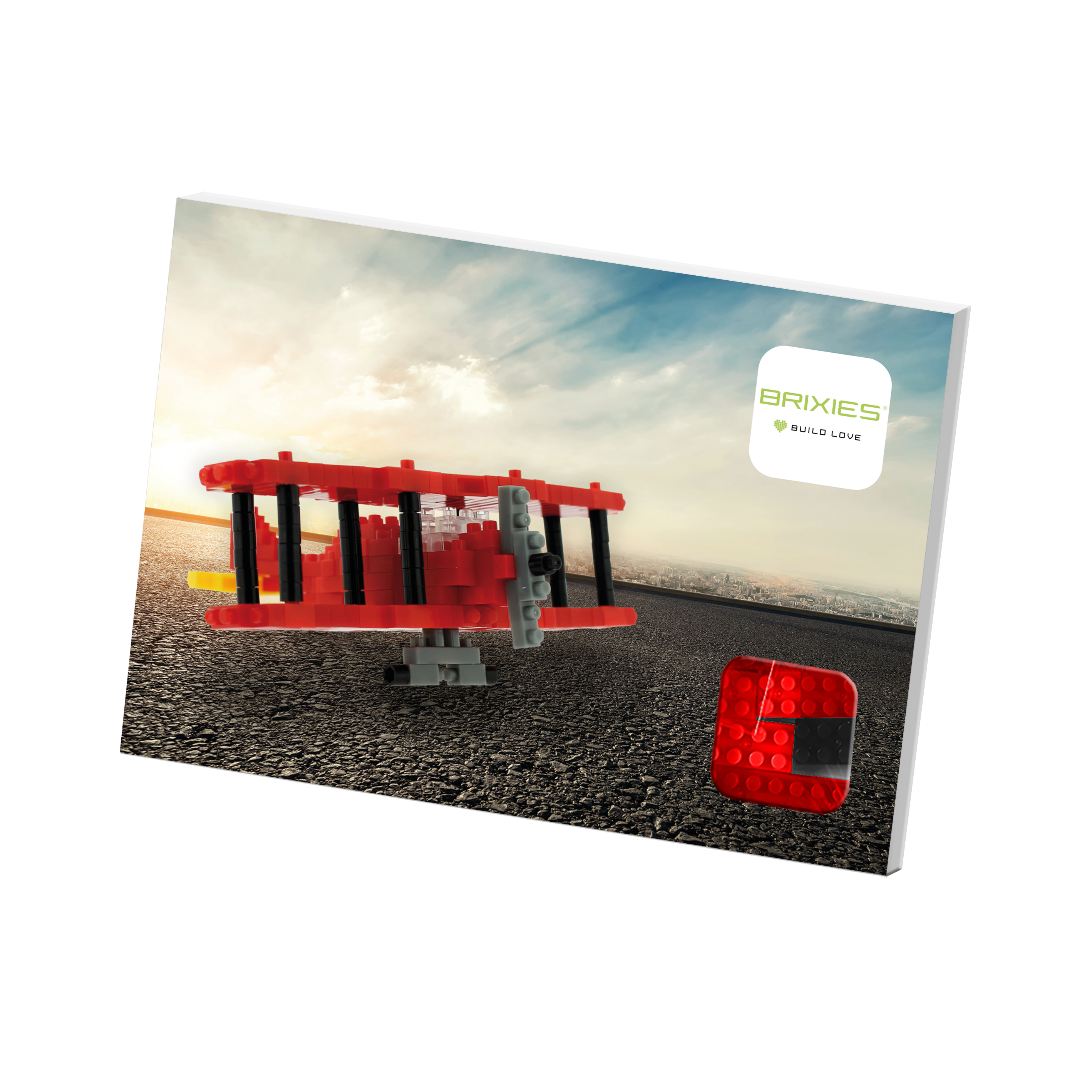 BRIXIES Postkarte Doppeldecker