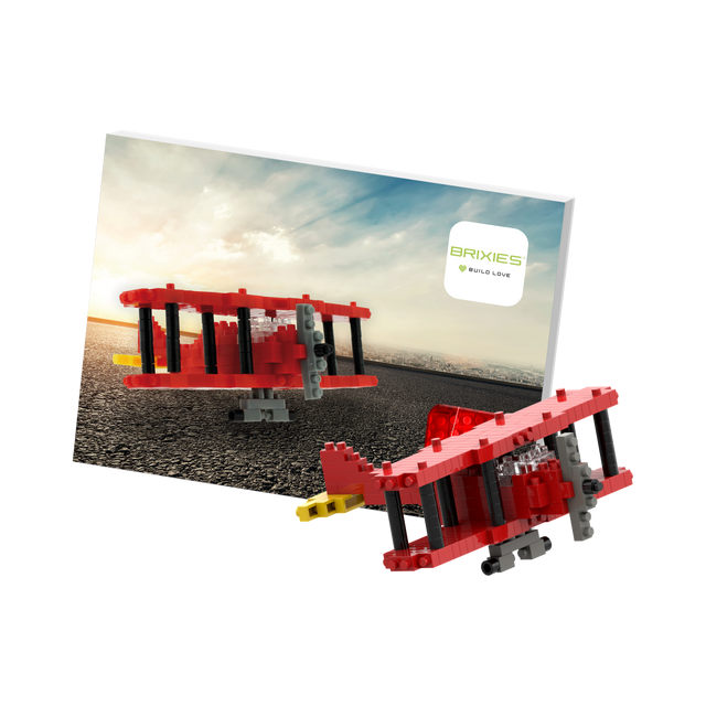 BRIXIES Postkarte Doppeldecker