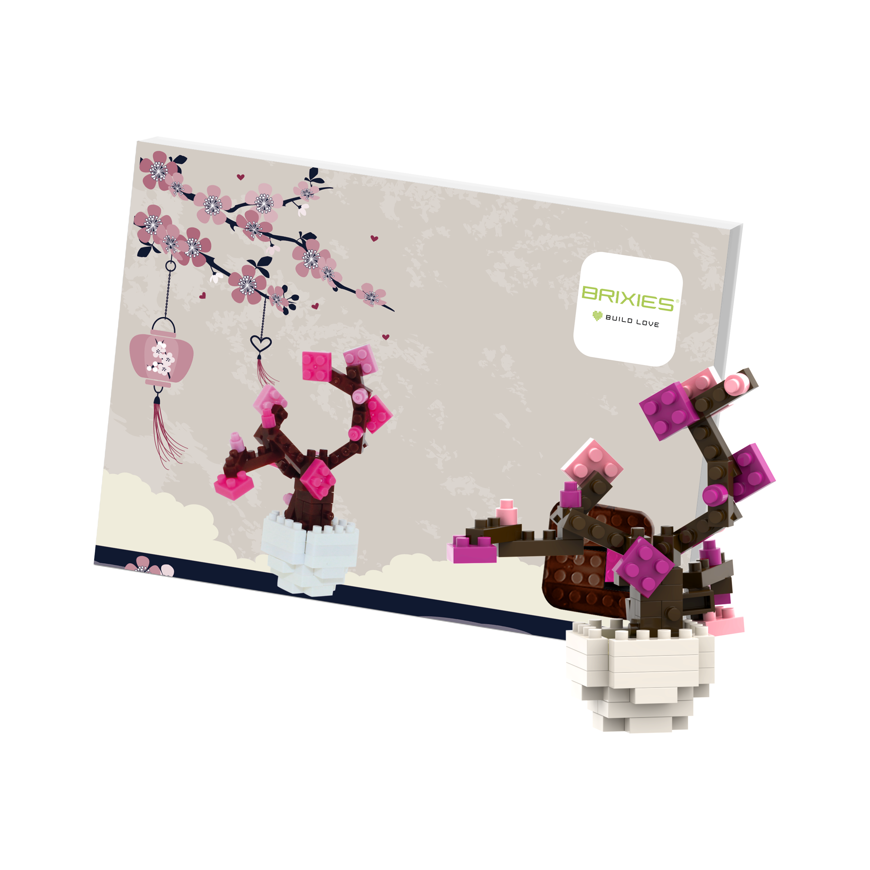 BRIXIES Postkarte Kirschbaum