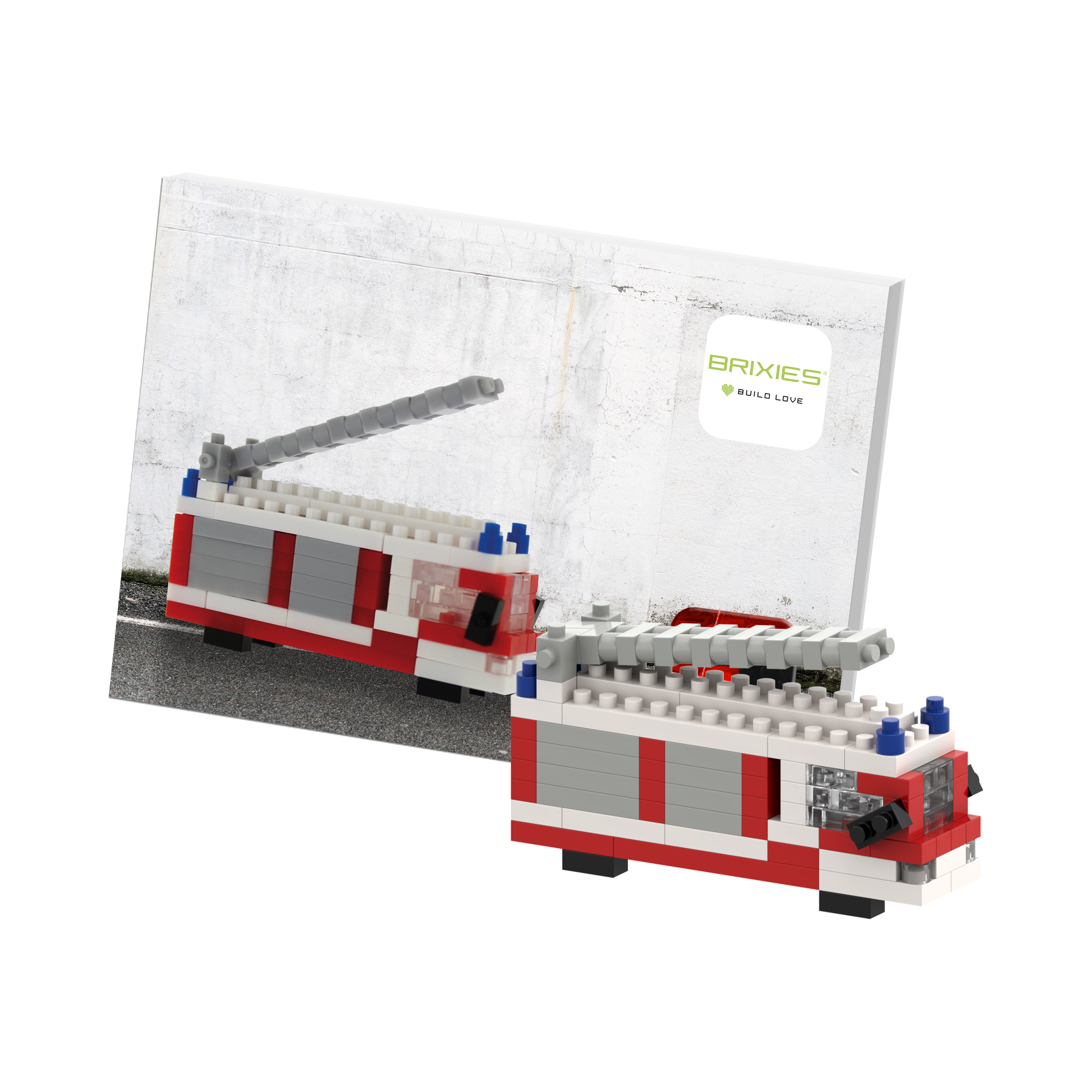 BRIXIES Postkarte Feuerwehr