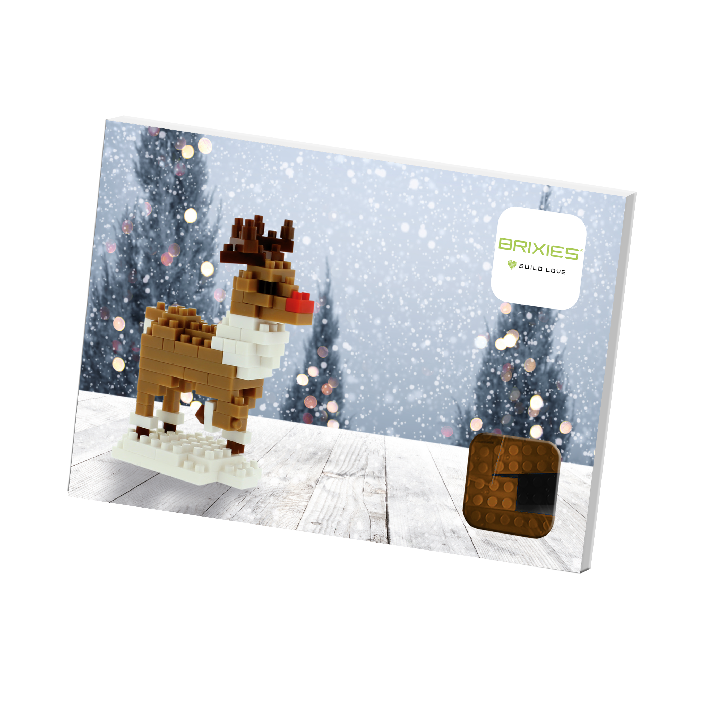 BRIXIES Postkarte Rentier