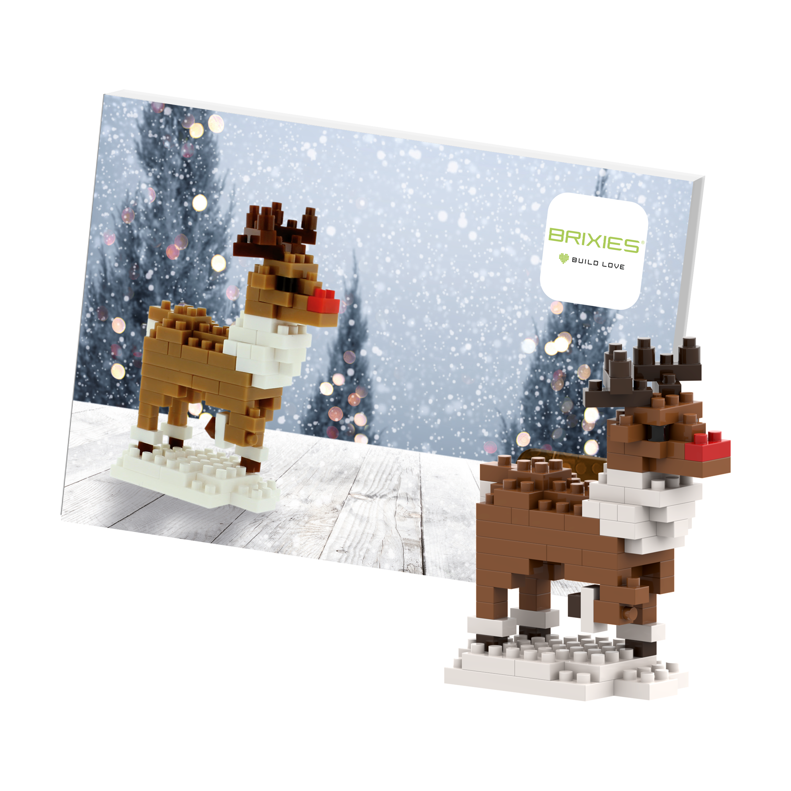 BRIXIES postcard reindeer