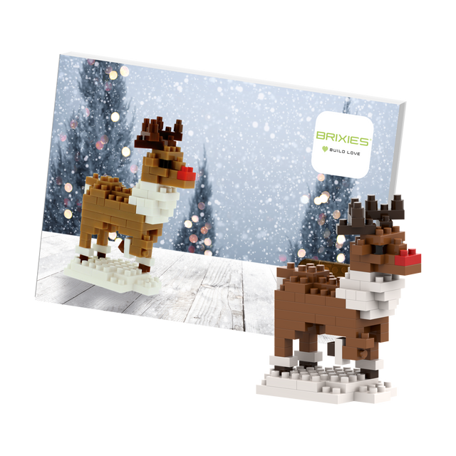 BRIXIES Postkarte Rentier