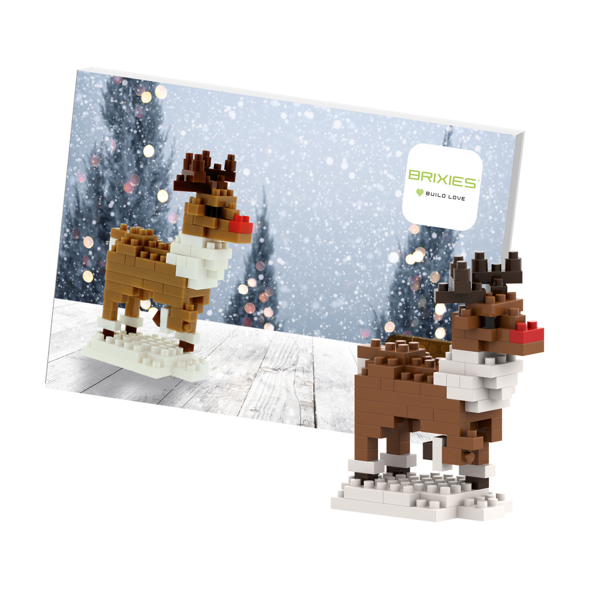 BRIXIES Postkarte Rentier