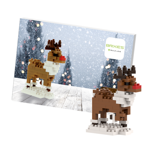 BRIXIES Postkarte Rentier