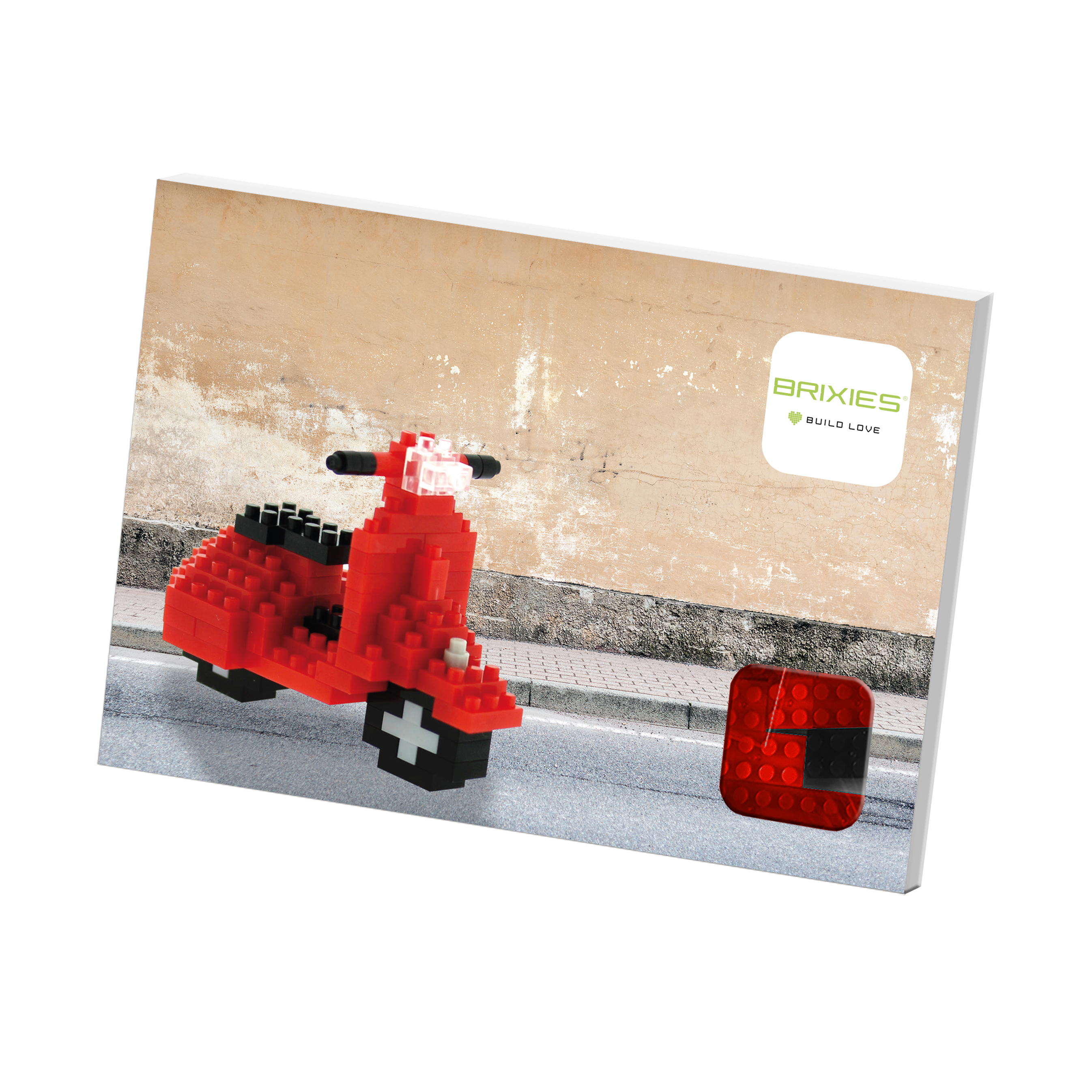 BRIXIES Postkarte Motorroller