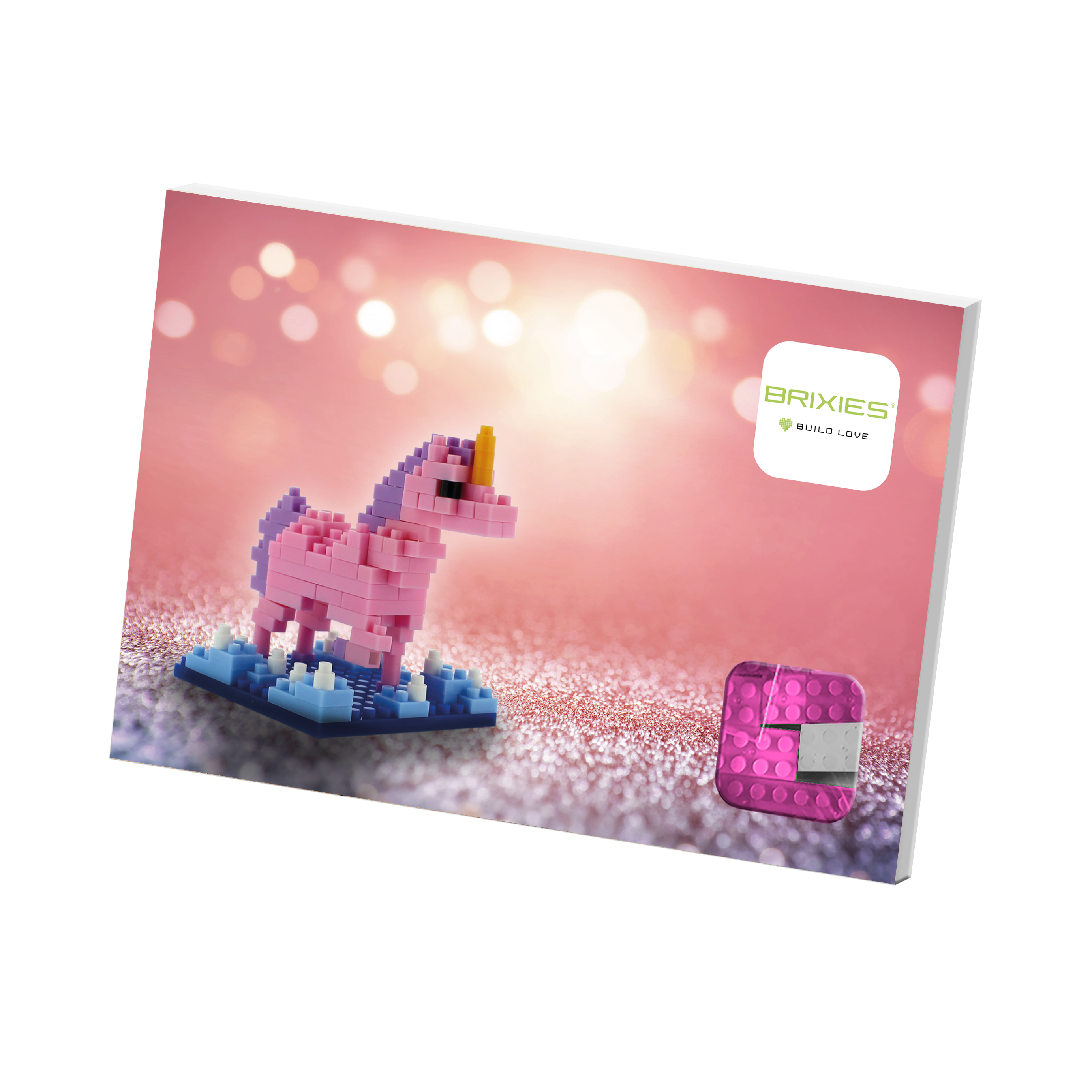 BRIXIES Postkarte Einhorn
