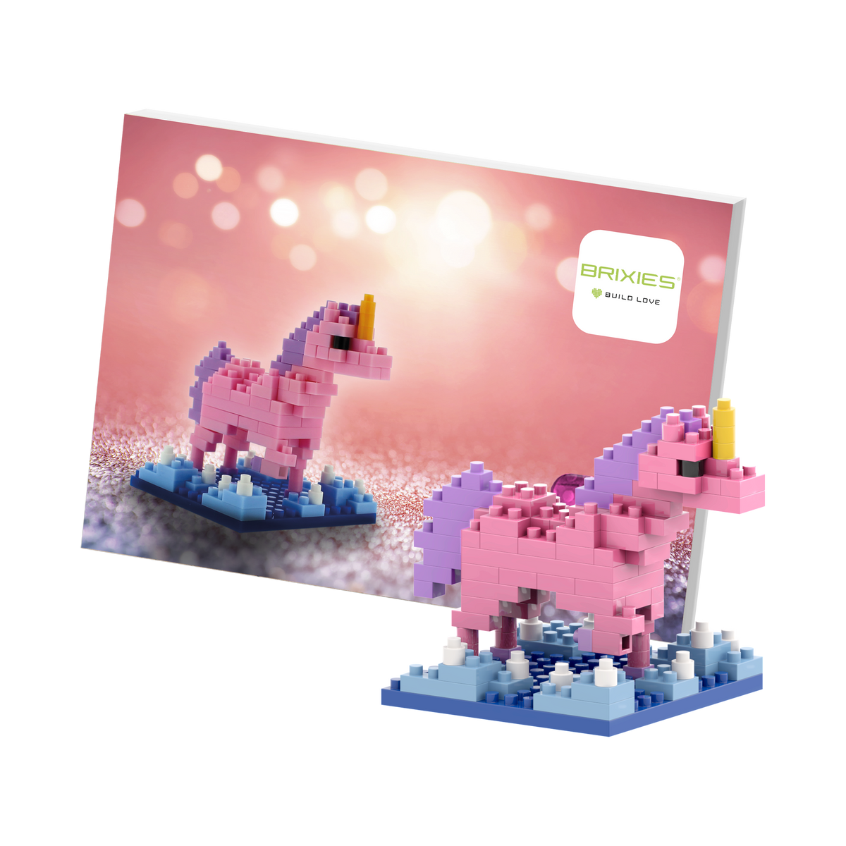 BRIXIES Postkarte Einhorn