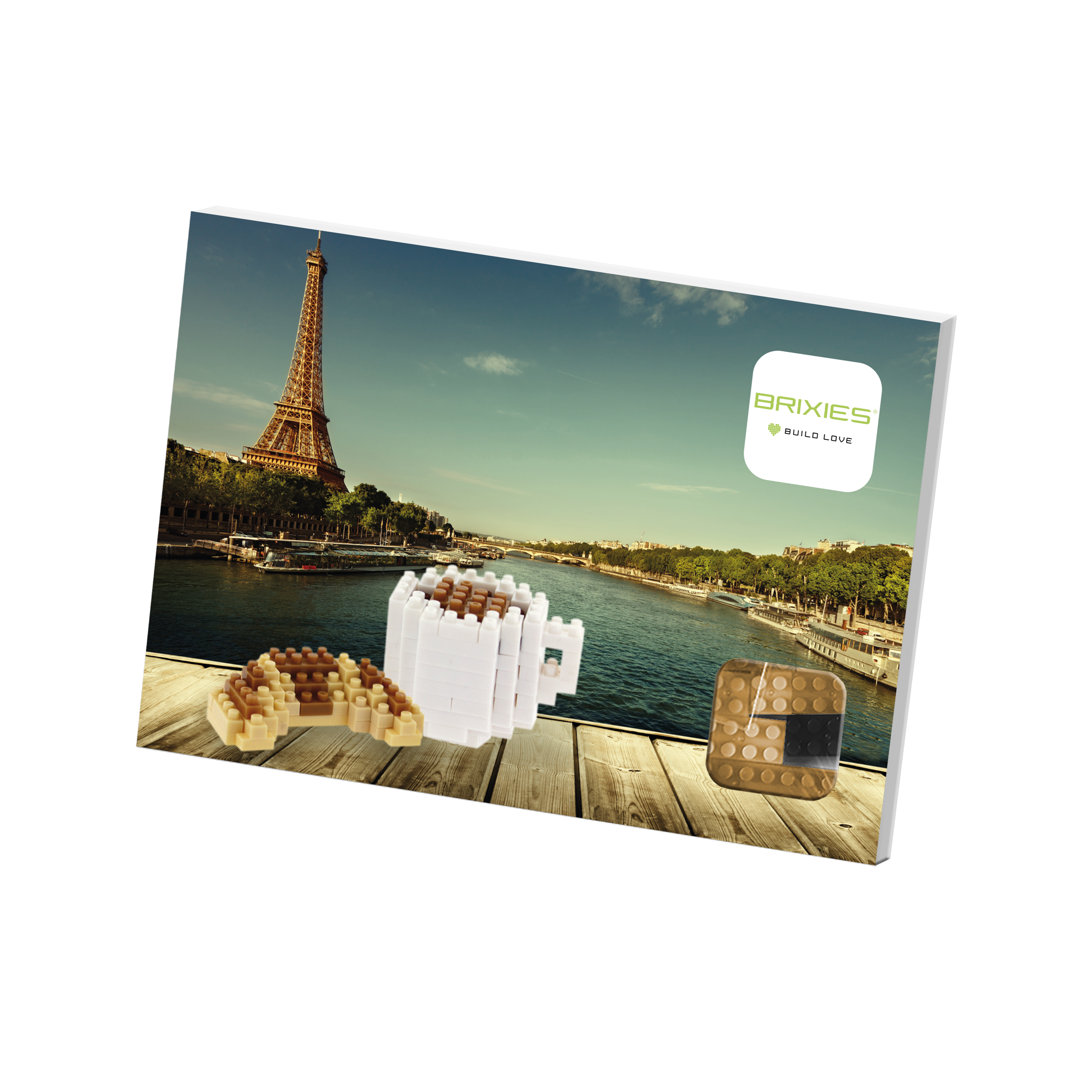 BRIXIES Postkarte Croissant & Kaffee